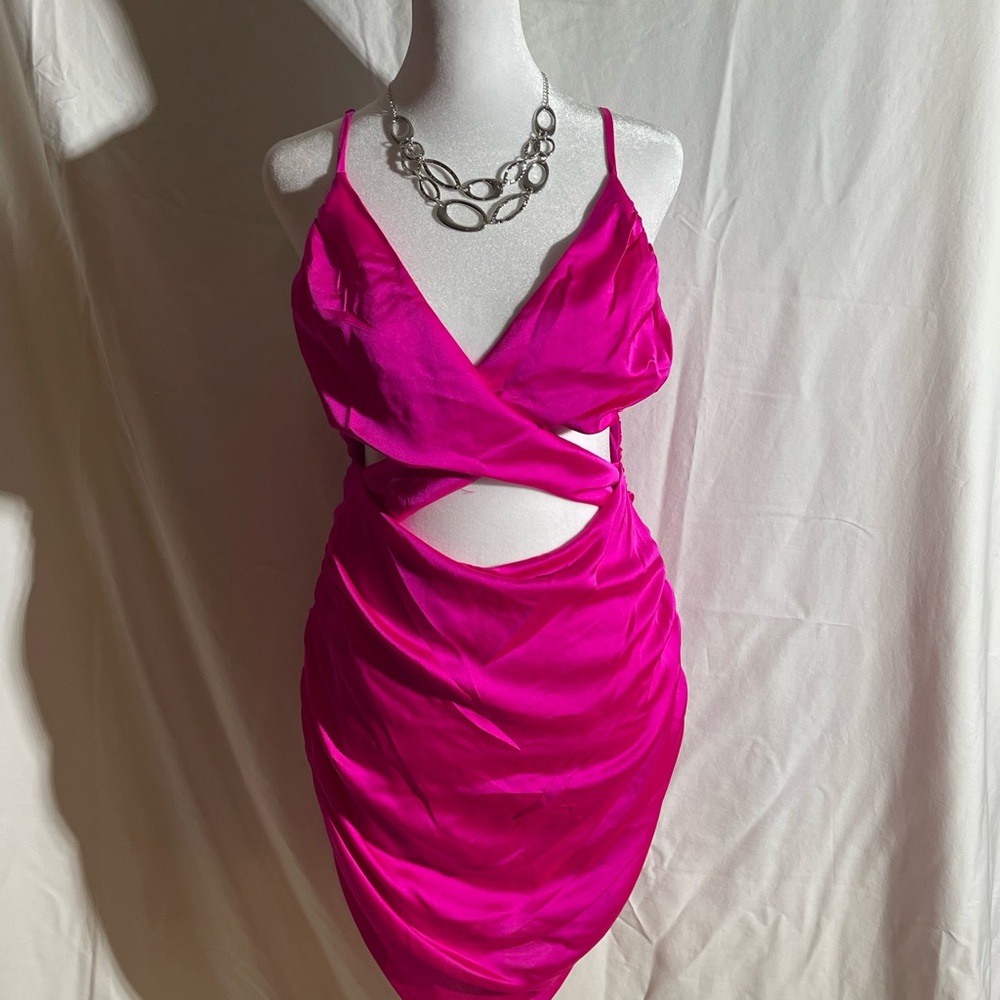 Target Vibrant Pink Backless Dress